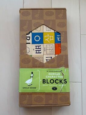 Uncle Goose Korean Character Blocks - Multicolor Wooden Toy